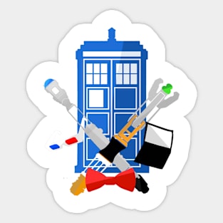 Doctor Who Vector TARDIS + Items Sticker